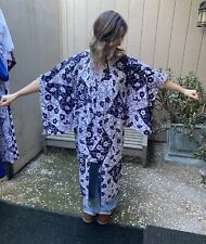 Kimono de algodão floral japonês vintage feito à mão pequeno feminino/criança Japão azul marinho, usado comprar usado  Enviando para Brazil