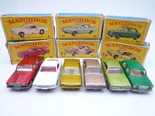 VINTAGE MATCHBOX LESNEY CARS x6:  FORD OPEL MERCURY MG ROLLS ROYCE BOXED 1960s for sale  Shipping to South Africa