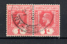 Gilbert and Ellice Islands 1912 1d par horizontal carmim SG 13 FU CDS comprar usado  Enviando para Brazil