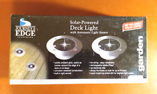 SET OF TWO SOLAR-POWERED LED DECK LIGHTS WITH AUTO SENSOR. UNOPENED BOX for sale  Shipping to South Africa