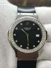Usado, Relógio feminino Hublot Classic Fusion B1525.1 mostrador de diamante preto quartzo comprar usado  Enviando para Brazil