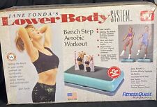 Fitness Quest por Jane Fonda Banco Step Aeróbico Treino Inferior Corpo Sistema 2 Camadas, usado comprar usado  Enviando para Brazil