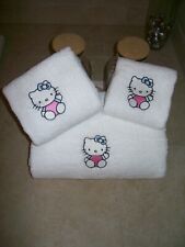 Usado, Conjunto de toalhas de banho bordadas personalizadas Hello Kitty 3 peças  comprar usado  Enviando para Brazil