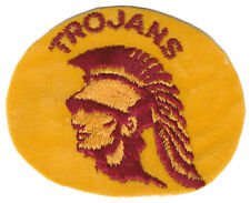 USC TROJANS NCAA COLLEGE VINTAGE 2.5" OVAL MASCOT LOGO TEAM PATCH for sale  Shipping to South Africa