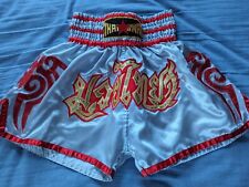 Shorts de boxe vintage Thaismai Muay Thai prata vermelho masculino tamanho GG  comprar usado  Enviando para Brazil