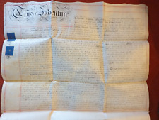 1858 antique document for sale  FORDINGBRIDGE