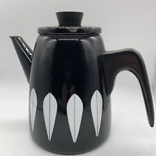 Vintage Mid Century CATHRINEHOLM LOTUS Norway Black Enamel Coffee Carafe Pot for sale  Shipping to South Africa