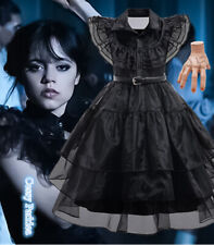 Vestido fantasia de Halloween H-J3-1 meninas quarta-feira Addams mão comprar usado  Enviando para Brazil
