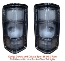 81-93 DODGE RAM Dakota lanternas traseiras transparentes fumaça com acabamento preto fino DAKOTA 88/96 comprar usado  Enviando para Brazil