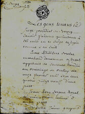 1789 parchemin praisidial d'occasion  Vesoul