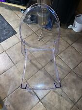 Cadeira fantasma banquete transparente transparente transparente, acento empilhável sem braços com encosto oval, usado comprar usado  Enviando para Brazil