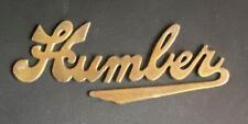 HUMBER 15.9 HP AUTOMOBILE SCRIPT MOTOR CAR RADIATOR BADGE EMBLEM INSIGNIA MOTIF for sale  Shipping to South Africa