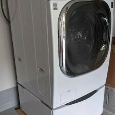 White LG All-in-One 4.2CuFt Washer-Dryer + Pedestal Washer, used for sale  Columbia