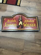 Vintage Wood and Resin 3D Johnnie Walker Scotch whisky wall Plaque/sign for sale  Shipping to South Africa