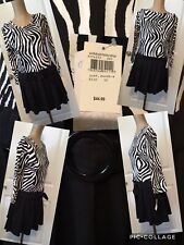 NEW! DISORDERLY KID’S Dress Size 12 Black & White Belted-Look 95% Cott 5% Spande til salg  Sendes til Denmark