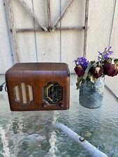 Old Antique Wood Travel Aire Vintage Tube Radio - Art Deco Table Top Rare As Is for sale  Shipping to Canada