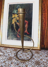 Applique portacandele vintage ottone a spirale sospesa design conico 13,25"H usato  Spedire a Italy