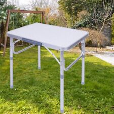 Used, Foldable Table Picnic Table 2 Adjustable Height Portable Handle White 2FT for sale  Shipping to South Africa