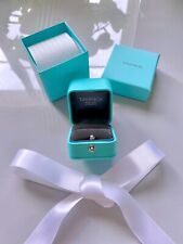 Caixa de anel de noivado de couro azul Tiffany & Co + caixa externa + fita NOVO! comprar usado  Enviando para Brazil