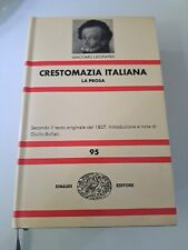 Crestomazia italiana prosa usato  Genova
