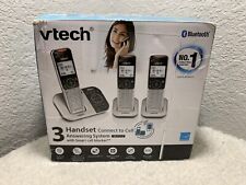 Sistema de atendimento de telefone sem fio VTech DECT 6.0 Bluetooth bloco de chamadas 3 aparelhos comprar usado  Enviando para Brazil