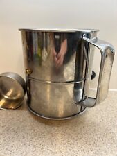 Large 8-Cup Stainless Steel Rotary Powder Sugar Bakery Flour Sifter Hand Crank for sale  Shipping to South Africa