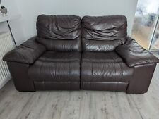 black leather 2 seater recliner sofa for sale  GILLINGHAM