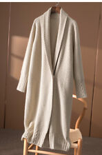 2022 Casual Blend Cashmere Long Cardigan Blouse Vintage Loose Sweater Jacket, used for sale  Shipping to South Africa