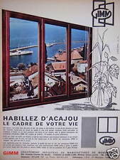 PUBLICITE 1966 PORTES ET FENÊTRES GIMM HABILLEZ D'ACAJOU VOTRE CADRE DE VIE d'occasion  Longueil-Sainte-Marie