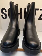 Novas Botas de Tornozelo de Couro Schutz com Salto Billie Preto, AL-5 comprar usado  Enviando para Brazil