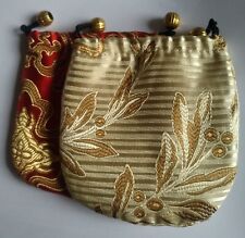 Usado, Bolsa de presente brocado de seda clássica chinesa feita à mão 2 peças comprar usado  Enviando para Brazil