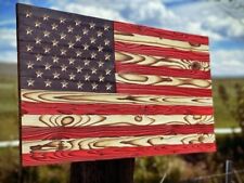 Bandeira americana de madeira palete bandeira artesanal madeira bandeira desgastada feita à mão comprar usado  Enviando para Brazil