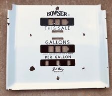 Placa frontal original da bomba de gás de porcelana BOWSER com janela totalizadora comprar usado  Enviando para Brazil