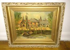 Vintage French or Italian impressionist cityscape oil painting signed Andre for sale  Shipping to Canada