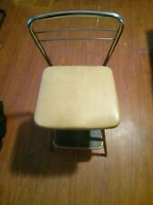 COSCO Vintage Años 50 Metal Dos Pasos Taburete-Silla Con Asiento Abatible Cromo  segunda mano  Embacar hacia Argentina