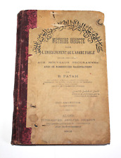 Libro Antiguo Aprendizaje Árabe en Francés Método Directo para Enseñar 1912 CN1 segunda mano  Embacar hacia Mexico