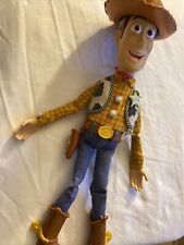 Muñeca de cuerda Disney Pixar THINKWAY Sheriff Woody 20 frases hablando 15"" trabajo segunda mano  Embacar hacia Argentina