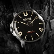 Relógio masculino U-Boat Darkmoon aço mostrador preto pulseira de borracha preta quartzo 9305 comprar usado  Enviando para Brazil