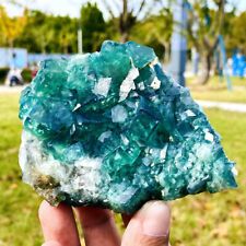 398 g Amostra mineral de cristal de quartzo fluorita cúbica verde natural comprar usado  Enviando para Brazil