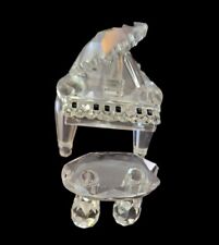 Piano de cauda vintage em miniatura de cristal com banco e suporte de espelho assinado numerado comprar usado  Enviando para Brazil