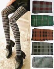 Plaid Tartan Patterned Autumn Winter Opaque 80D Tights One Size Many Styles for sale  Shipping to South Africa