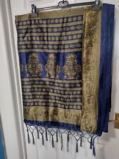 Blue gold sari for sale  SOUTH MOLTON