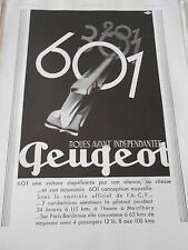 Publicite 1934 peugeot d'occasion  La Verpillière