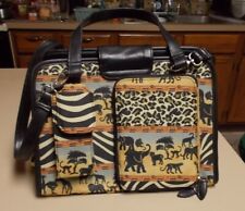 VINTAGE LADY'S HANDBAG / PURSE AFRICAN ANIMAL PRINT WITH ZEBRA STRIPES / LEOPARD for sale  Shipping to South Africa