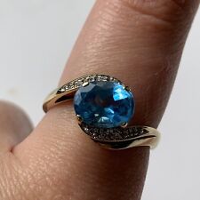 Blue topaz diamond for sale  UK