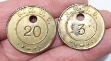 Vintage brass tokens for sale  SWANSEA