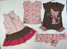Used, Naartjie Girl’s Cotton Cats Dress Tunic Tee Shirt Cropped Leggings 4Pc Set 6 7 for sale  Shipping to South Africa