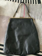 Black leather evening for sale  LONDON