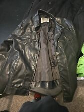 Levi’s Leather Motorcycle Jacket Size Large Racing Levi Strauss Levis L for sale  Shipping to South Africa