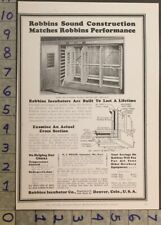 1929 ROBBINS CHICKEN INCUBATOR FARM AGRICULTURE DENVER HATCH EQUIPMENT AD [[SKU] for sale  Shipping to South Africa